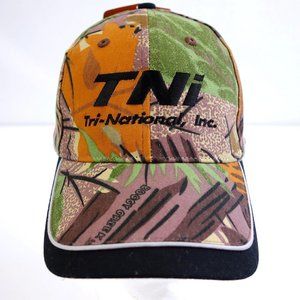 Boggy Creek TNi Embroidered Flames Strapback Camo Baseball Cap Hat